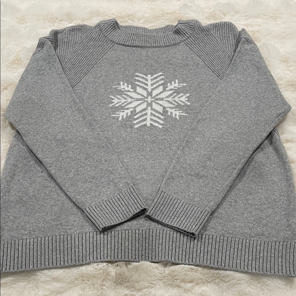 Gray Snowflake Women's Sweater